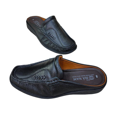 Dép Bít Mũi Nam Da Bò Thật TiTi ĐÔ Cao Cấp GSB20146b