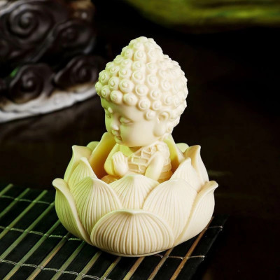 Tượng Phật  Ngồi Đài Sen Cầu Bình An Phụ Kiện Ô Tô , Trang Trí Ban Thờ - Tượng Phong Thủy - Hàng CHính Hãng MINIIN