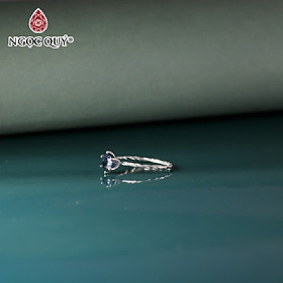 Nhẫn bạc nữ mặt đá Hạt 6mm Ni18 - Ngọc Quý Gemstones