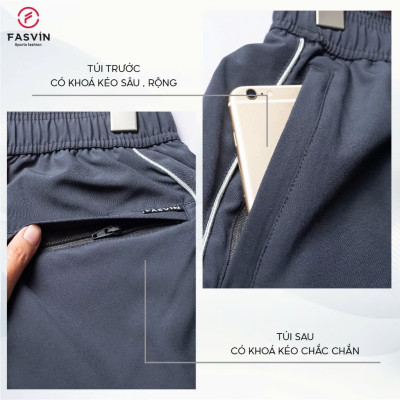Bộ Quần Áo Thể Thao Nam Fasvin BC24651.HN Chất Vải Gió Chun 02 Lớp Lót Vải Thun Mềm Mại