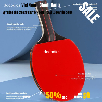Vợt bóng bàn cốt gỗ cao cấp đảm bảo tiêu chuẩn thi đấu chuyên nghiệp - Hàng chính hãng dododios