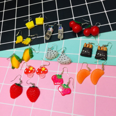 Khuyên tai hình hoa quả cute nhiều mẫu ngẫu nhiên 