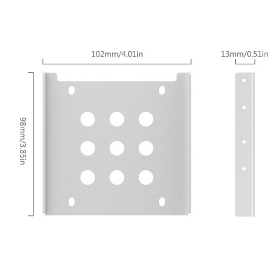 Khay Chuyển Đổi Ổ Cứng (Caddy bay) Orico AC325-1S-V1-SV-BP Từ 2.5" sang 3.5" (Caddy Tray Adapter) - Hàng Chính Hãng