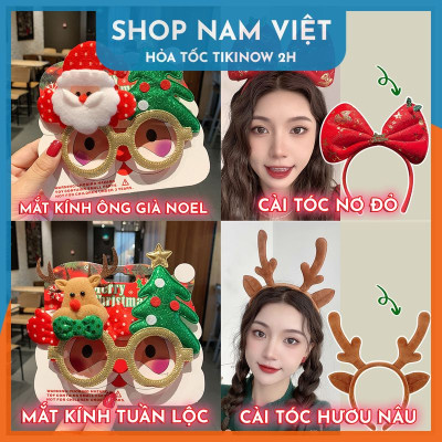 Mắt Kính, Cài Tóc Phong Cách Giáng Sinh Cho Người Lớn và Trẻ Em