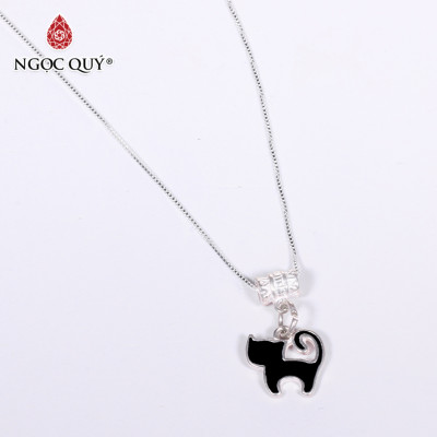 Combo mặt dây chuyền nam nữ hình mèo dễ thương