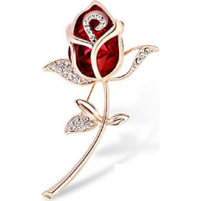 Cài áo hoa hồng đỏ