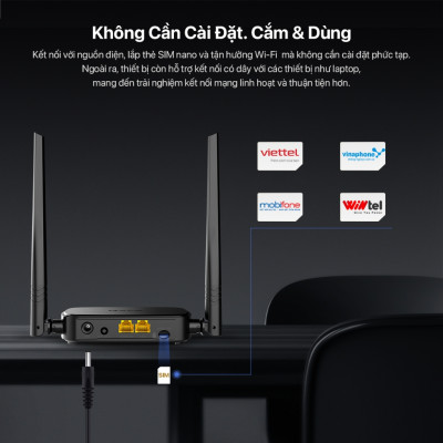 Bộ Phát WiFi Tenda 4G05 Chuẩn N - Tốc Độ 300Mbps, Dùng Sim 4G/3G, Dùng Cho Ôto Và Nơi Không Có Internet - HÀNG CHÍNH HÃNG