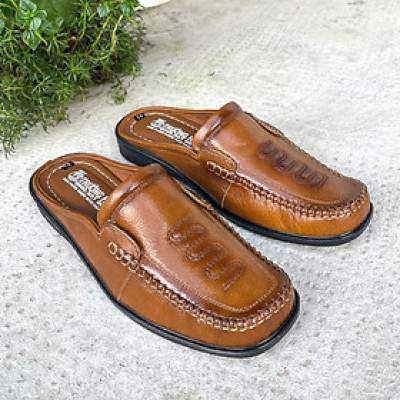 Giày Sục nam da bò Trường Hải 3 màu nâu, đen, vàng thời trang nam cao cấp S135