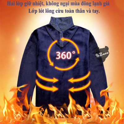 Áo Len Trung Niên Lót Lông Cừu Sang Trọng Siêu Ấm SAL240