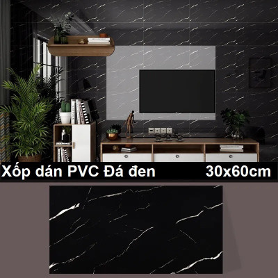 Bộ 5 Tấm Xốp Dán Tường 3D PVC Đá Trắng Ngọc Trai 60x30cm Keo Sẵn Dày 2,5mm Cao Cấp, Sang Trọng 