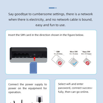 Phát wifi từ sim 4G B618 tích hợp 6 ăngten, bộ phát wifi 4G LTE  có 4 cổng WAN/LAN, 6 ăngten Siêu Khỏe - hàng chính hãng