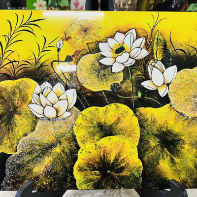 Tranh Sơn Mài - HOA SEN | Size 30x40 cm | Tinh Hoa Nghệ Thuật Việt – Thanh Tịnh và Trang Nhã