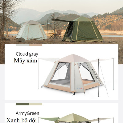 Lều cắm trại tự bung , lều du lịch dã ngoại dành cho 4-6 người, chống thấm nước -ZL053