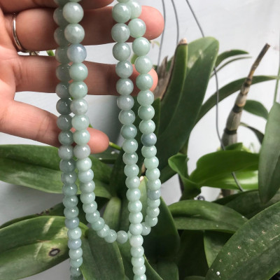 DÂY CHUỖI HẠT ĐÁ CẨM THẠCH ĐẸP 108 HẠT VIÊN BI ĐỒNG TIỀN MÀU XANH NGỌC NHẸ NHÀNG ĐEO CỔ ĐEO TAY NIỆM 