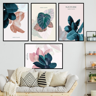 Sticker Giấy Dán Tường Decal Dán tường Tranh Dán Tường Trang Trí Tường Mẫu Khung Tranh Hoa Lá ZH84