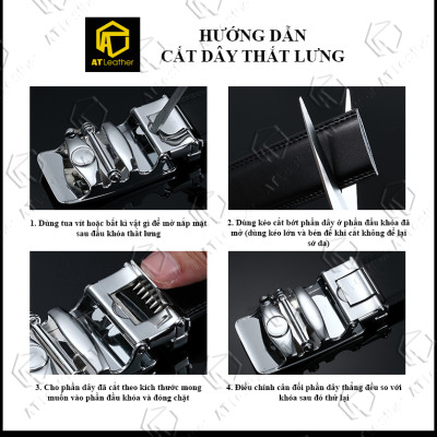 Thắt Lưng Nam Lịch Lãm AT Leather ATN01 - Đen