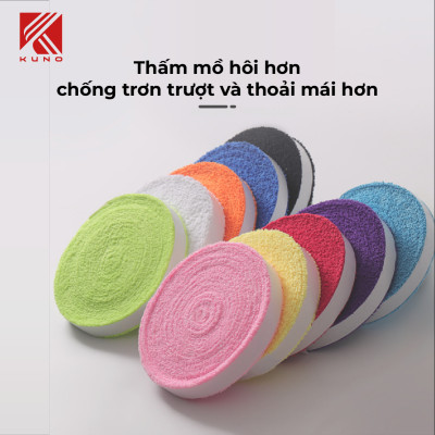 Quấn Cán Vải Cầu Lông Bám Tay, Siêu Êm, Thấm Hút Mô Hôi Cao Cấp, Dài 10m