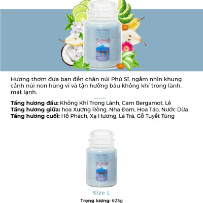 Nến hũ Yankee Candle size L - Majestic Mt. Fuji (623g)