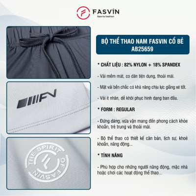 Bộ Quần Áo Thể Thao Nam Polo FASVIN AB25659.HN Mềm mại co giãn thoáng mát