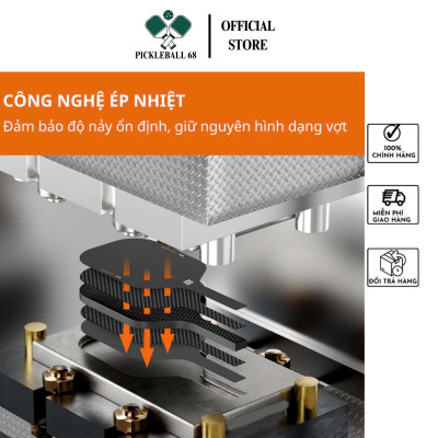 [Hoả tốc] Vợt pickleball Carbon T700 cao cấp phù hợp cho mọi người - Tặng kèm 2 trái banh Pickleball