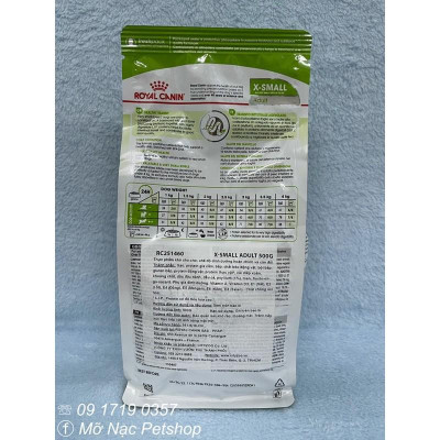 Thức Ăn Cho Chó Trưởng Thành Giống Nhỏ Royal Canin Shn Xsmall Adult - 500g