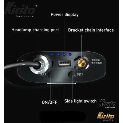 Đèn pin đội đầu siêu sáng Thương hiệu Kirito nhật bản sáng 24h liên tục,chống nước chuẩn ip67