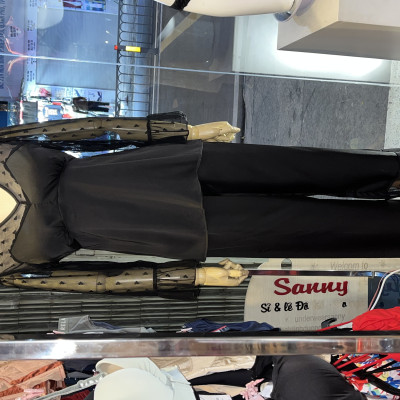 Bộ Đồ Ngủ B916 Lụa Quảng Châu Tay Ren Trái Tim Cao Cấp Xinh Xắn