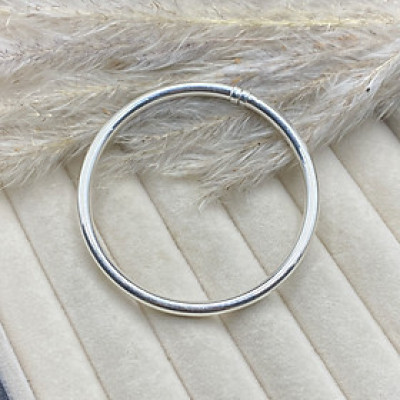 Kiềng Tay Lắc Tay Nữ Bản Trơn Bạc Nguyên Chất S99 BẠC HIỂU MINH LTU656