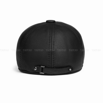 Nón nam BHY1969 Mũ beret nam da cừu cao cấp, sang trọng