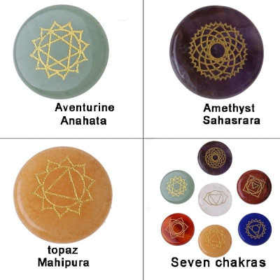 Bộ đá 7 luân xa chakra mang năng lượng tốt