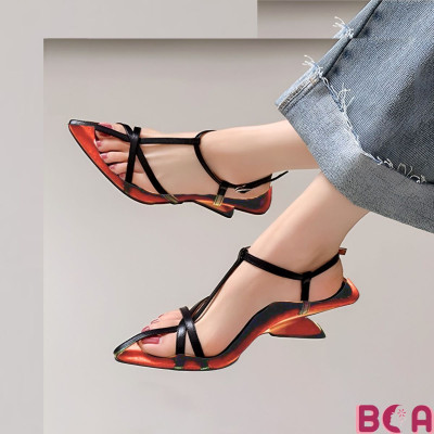 [2 IN 1] Sandal Nữ Đế Xuồng Cao 6 Phân RO730 ROSATA Thích Hợp Cả Đi Làm Và Đi Chơi - Nữ Tính - Hiện Đại - Thanh Lịch