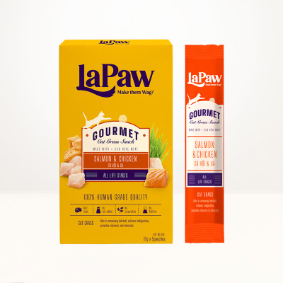 laPaw Gourmet Súp thường bổ sung có mèo cho mèo mọi lứa tuổi (12G x 5 thanh)