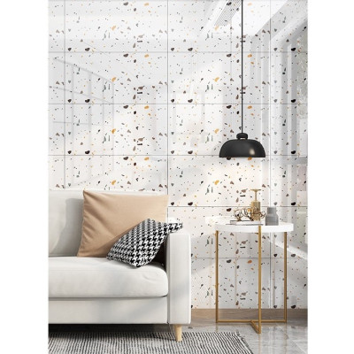 Bộ 20 Tấm Xốp Dán Tường 3D PVC Đá Trắng Sọc 60x30cm Keo Sẵn Dày 2,5mm Cao Cấp, Sang Trọng