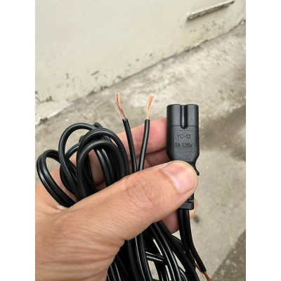 Dây nguồn số 8 dùng cho màn hình máy tính, các loại sạc adapter laptop và các thiết bị điện/điện tử khác, dài 1 mét - Hàng chính hãng