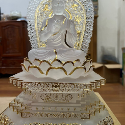 BỘ 7 VỊ DƯỢC SƯ ĐÁ LƯU LY ĐẦY ĐỦ CÁC MÀU TRƯNG BÀY HOẶC LÀM QUÀ TẶNG NGƯỜI THÂN