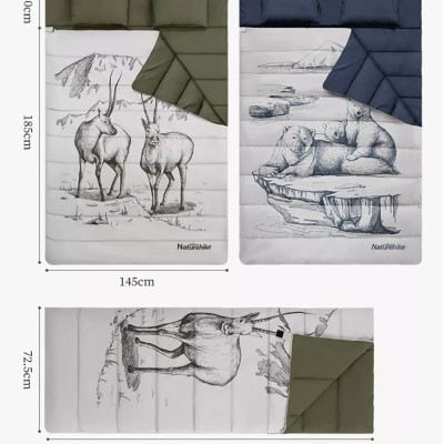 Túi ngủ cotton đôi kèm gối NatureHike NH21MSD06