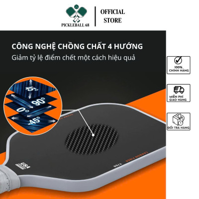 [Hoả tốc] Vợt pickleball Carbon T700 cao cấp phù hợp cho mọi người - Tặng kèm 2 trái banh Pickleball