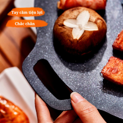 Chảo Nướng, Chảo Chống Dính, Chảo cắm trại ngoài trời, chảo nướng Hàn Quốc không khói size 28cm