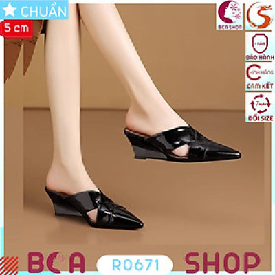 Đế xuồng bít mũi cao gót 5 cm RO671 ROSATA tại BCASHOP tinh tế và sang trọng lại vô cùng êm ái và dễ kết hợp mọi set đồ