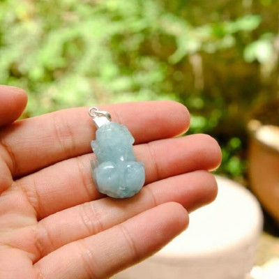 Mặt Tỳ Hưu Aquamarine - Loại Đá Cực Quý Hiếm