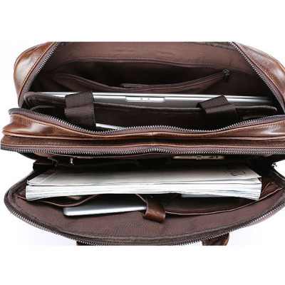 Cặp công sở nam da bò cao cấp BHM8979 Nhiều ngăn để đồ. Túi xách công sở nam