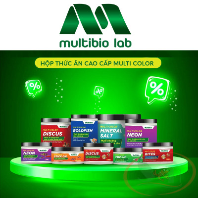 Thức ăn cá Multi Color Top Up cám hạt nổi tăng màu bể cá thủy sinh thùng xốp