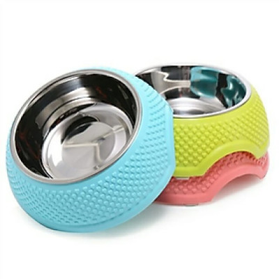 Bát Ăn Đơn Inox Cao Cấp Vân Trái Tim Cho Chó Mèo