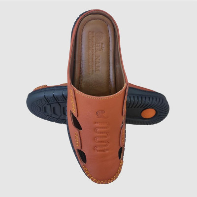 Dép Bít Mũi Nam Da Bò Thật TiTi ĐÔ Cao Cấp GSB20116d