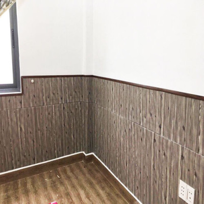 Bộ 10 Tấm Xốp Dán Tường Vân Gỗ Xám Cách Âm, Chống Va Đập, Bền Đẹp, Sang Trọng