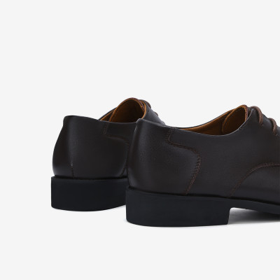 Giày tây nam Derby Đông Hải da bò cao  cấp thiết kế cột dây thanh lịch đế cao su  3cm chắc chắn - G01A7