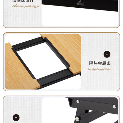 Bàn IGT mặt gỗ tre ray trượt NatureHike NH22JU010