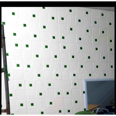 Bộ 5 Tấm Xốp Dán Tường Kim Tuyến, Tem 3D Siêu Đẹp, Sang Trọng 