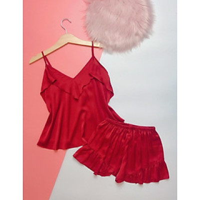 Bộ ngủ lụa cao cấp 2 dây bèo - Nhiều màu