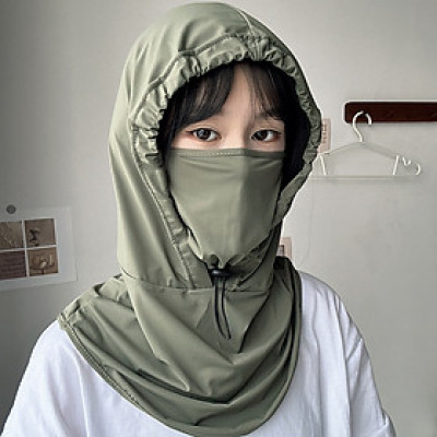 Mũ che toàn mặt bằng lụa chống nắng, chống tia cực tím xịn xò cho cả nam và nữ